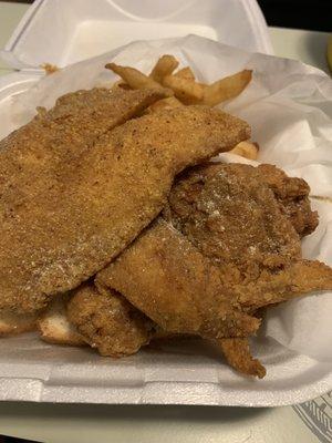 Fried fish and tilapia