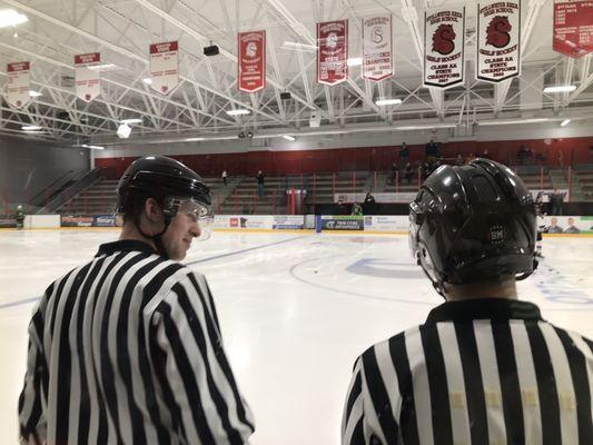 View from the announcer box. Blocked once again by the zebras. Always getting in the way.