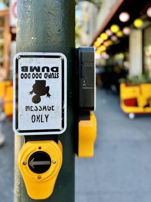 Street crossing button