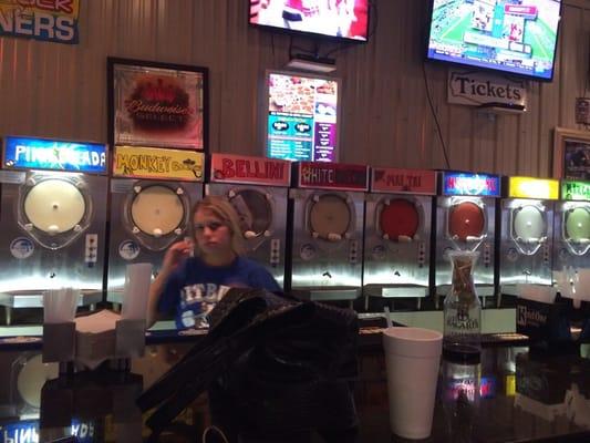 Frozen drinks and a full bar, friendly service and SEC Network