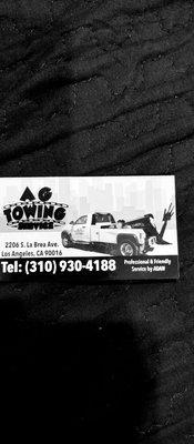 His business card ever run into a emergency towing service is fast and reliable .