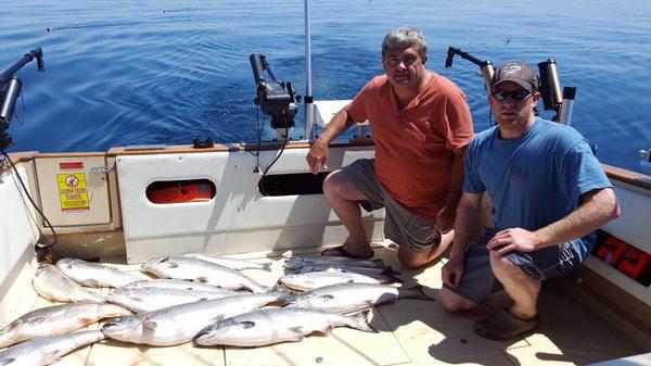 Great day of fishing and perfect weather in Kewaunee.