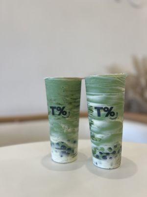 Matcha Tornado with Boba