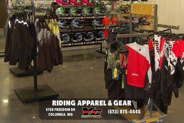 Can't have enough riding apparel and gear-YC Powersports of Columbia 5708 Freedom Dr. Columbia, MO 65202 (573) 875-4445, Kirk...