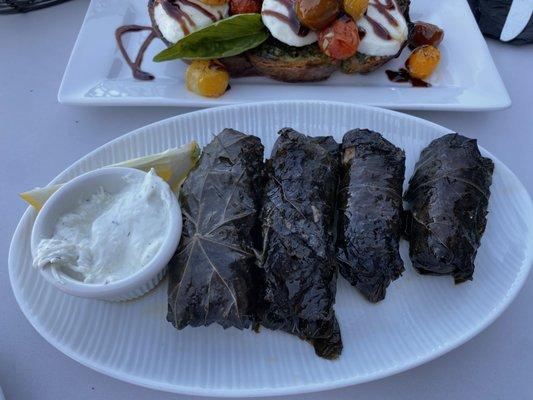 Koupepia beef, lamb and rice stuffed grape leaves are excellent. Tzatziki is also very tasty.