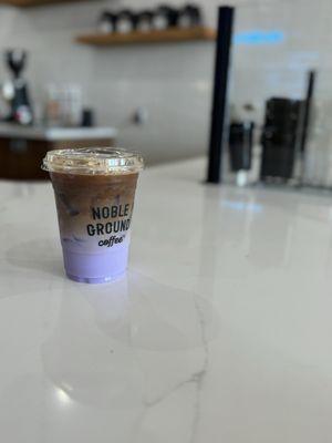 Iced lavender haze latte