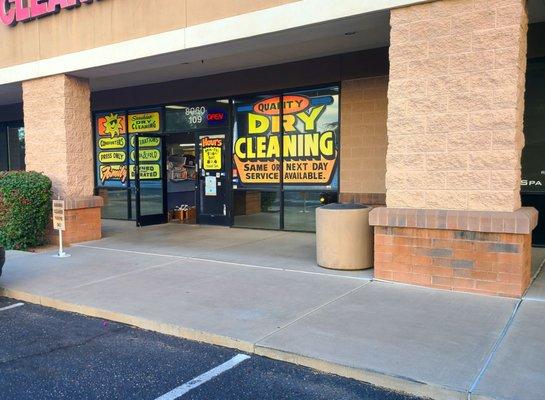 Super clean entrance and parking lot!