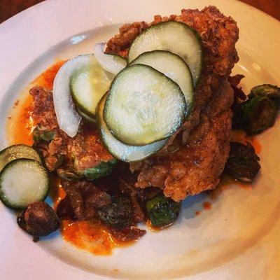 Spicy fried chicken breast