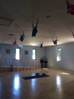 Aerial silks and a gorgeous space