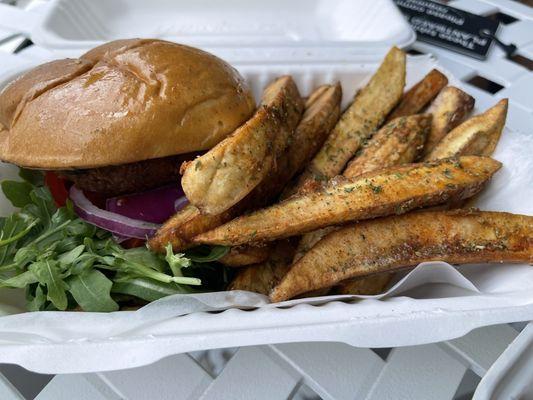 G Burger and burro fries! Yum!