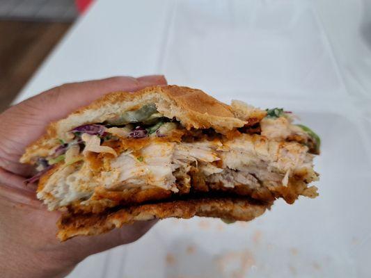 Inside the chicken slider