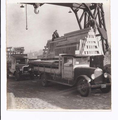 Unloading crates off the rail cars