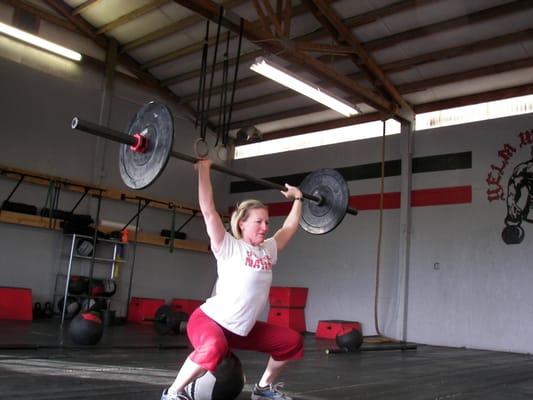 Annie S Learning and Rocking her Overhead Squats