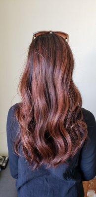 Red brown balayage! Love it!