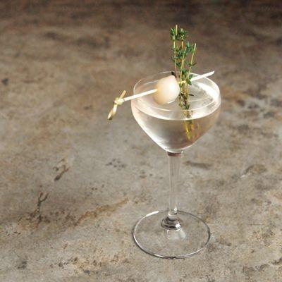 The Gibson: Ford's Gin, Cinzano 1757, Dolin Blanc, & House Onion Brine