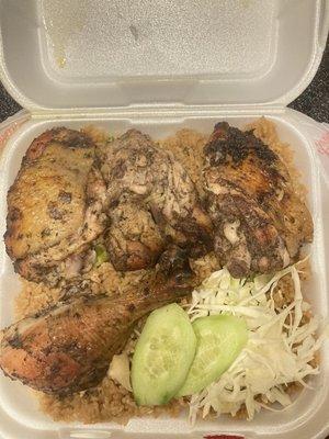 Jerk chicken w/ rice