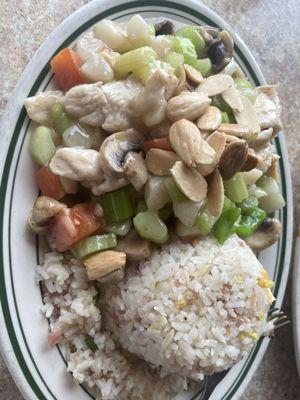 Chicken Almond Ding Lunch Plate