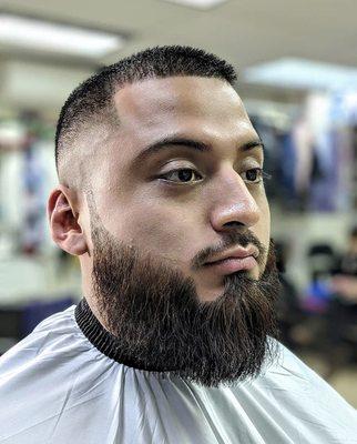 Mid-Skin Fade with Beard