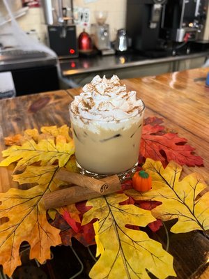 Pumpkin spice latte near Fall