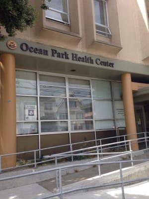 Ocean Park health center's front door.