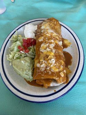 Wet burrito with asada. With sour cream and guacamole. It was excellent!