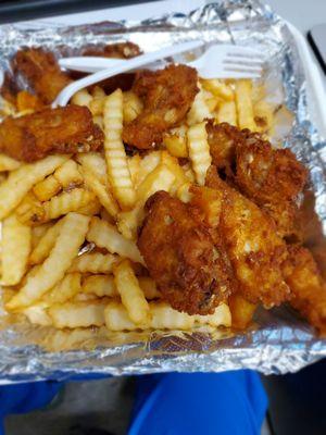 Wings and fries