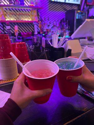 The best drinks ever ! The bar girl it's so nice to everyone and friendly! The place it has a really good vibe ! Karaoke and everything