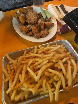 Parmesan chicken & side of French fries