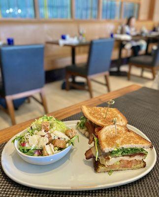 Avocado Chicken Sandwich with Tricolore Salad