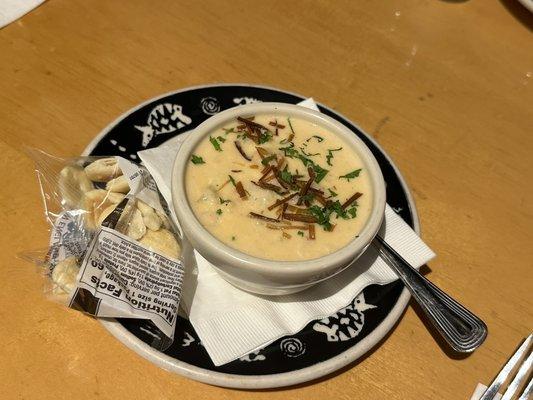 Cup of seafood bisque