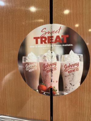 Milkshake ad on wall