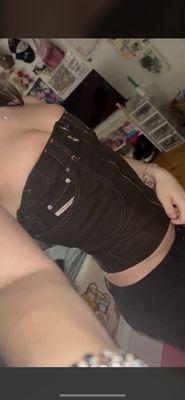 Turned old big diesel pants into a fabulous corset!