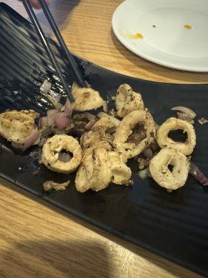 Calamari...couldn't wait for photo before we dug in.