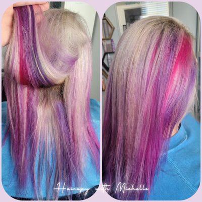 #vivids #fashioncolor #vividhair #pink #purple #longhair #vividspecialist #colorist #colorspecialist #ftworthhair #fortworth #hurst