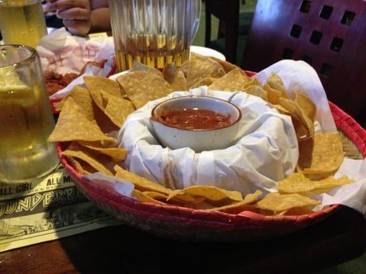 chips and salsa comes in a sombrero!