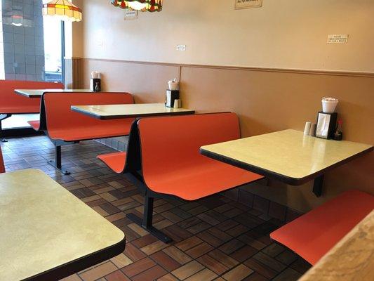 Retro styled dining area