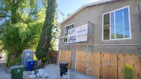 ADU second story new construction on existing garage.