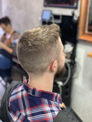 One and a half clippers fade