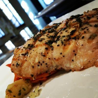 Fresh Alaskan salmon. The Bistro By Chef Eric. Call for dinner reservations