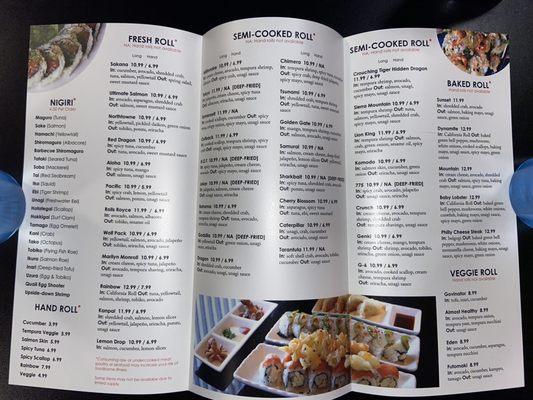 All You Can Eat Menu