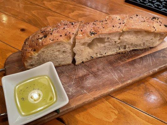 Focaccia - crispy, light, perfect amount of chew and so flavorful.