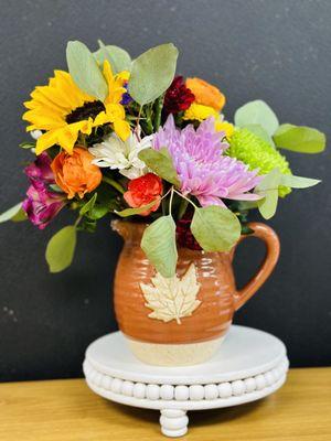 Fall Pitcher arrangement