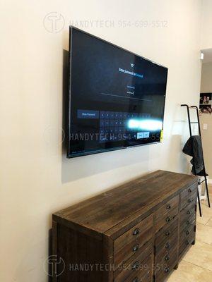 65 inch Vizio TV Mounting - Drywall - Tilting Mount