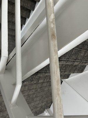 This is the hand railings inside the stairwells.