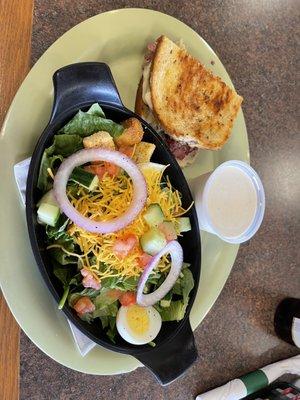 Half Reuben and Salad.