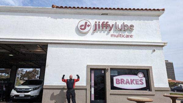 Jiffy lubes manager Chris is the guy to see when you need to maintenance your vehicle!