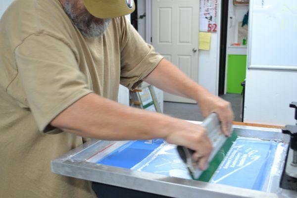 One of our employee printing our customer orders.