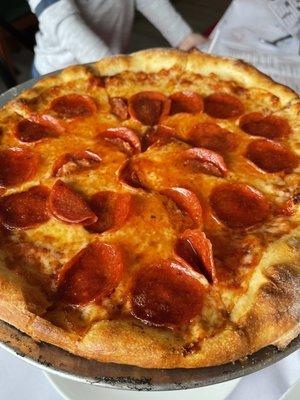 Pepperoni pizza.. best pizza I've bad! The dough is amazing!