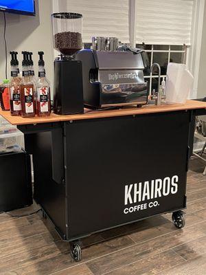 Coffee cart for company event.