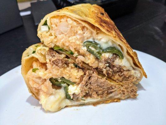 Chile Relleno Beef Birria Burrito